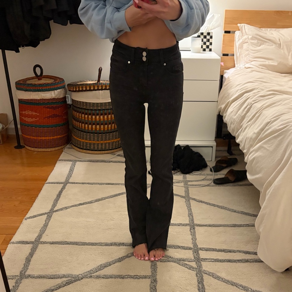 Indigo Rein Black Women's Flare Jeans